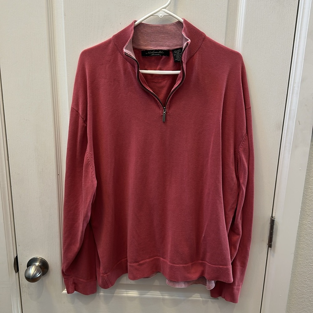 Northern Isles XXL 2XL Sweater Silk Cotton 1/4 Zip